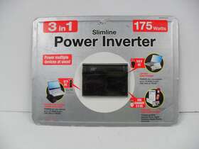 Virtual Reality Sound Lab 023034087786 Slimline 3 In 1 Power Inverter 175 Watt