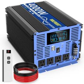 4000w Volfvert 752790219581 Pure Sine Wave Power Inverters Dc 12v To Ac 110v 120v With Type-c 4