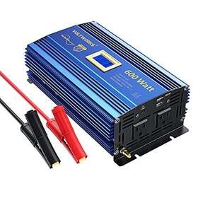 600w Voltworks 791300752101 600 Watts Pure Sine Wave Power Inverter Dc 12v To Ac 110v 120v