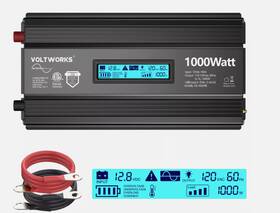 Vs-1000pb Voltworks Pure Sine Wave 1000 Watt Power Inverter Dc 12v To Ac 110v-120v 1000w