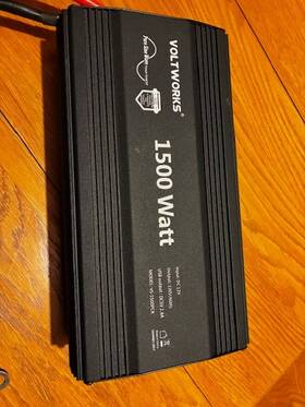 Vs-1500pcr-usa Voltworks 1500w Pure Sine Wave Power Inverter 12v Dc To 120v Ac