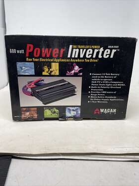 Wagan 792363393959 Tech 600 Watt Power Inverter Solid State