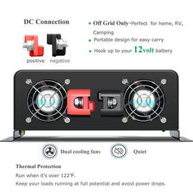 U5-500012 Wzrelb Not Working 5000w 12v Dc Pure Sine Wave Inverter To 120v Ac Solar System Car Rv