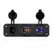 Zjhc0036 Excelvan Power Adapters Triple A Dual Usb Port Charger Voltmeter V Socket Panel 708624178647