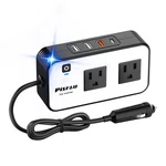 200W Car Power Inverter, Pisfau Dc 12V To 110V Ac Plug Adapter Outlet Wit.... Fixed Price $31.11.
