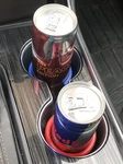 Lime Green Skinny Car Cup Holder Inserts For Energy Drinks, Red Bull Bottles. Fixed Price $14.25.