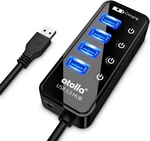 Usb 3.0 Hub, Atolla Ports Super Speed Splitter With On 4-PORT. Fixed Price $25.57.