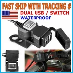 Waterproof Motorcycle Handlebar Usb Port Phone Charger Cigarettes Lighter Socket. Fixed Price $8.99.