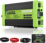Vansdon 2000W Pure Sine Wave Power Inverter 12V Dc To 120V Ac W/ Lcd Display- Ob. Fixed Price $99.99.