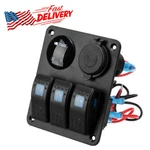 12V Switch Panel On-off Toggle Dual Usb Socket 3 Gang Car Boat Marine Voltmeter. Fixed Price $32.99.