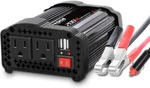 200W Car Power Inverter 12V Dc To 110V Converter With 3.1A Dual- Black. Fixed Price $53.99.