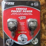 Power On Board 12V Dc Vehicle Car 110V Inverter Pocket 100W Twin Pack. Fixed Price $19.99.