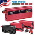 1500W 2000W 2600W Car Power Inverter 12V/24V To 110V 120V With 2AC Usb Red Black. Fixed Price $49.49.