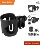 Universal 360 Rotatable Stroller Cup Holder For All Vehicles - Black Design. Fixed Price $12.47.
