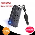 200W Car Power Inverter Dc 12V To 110V Ac Plug Adapter Outlet Converter Usb 36W. Fixed Price $16.99.