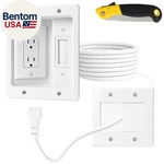 In-wall Tv Cable Management Kit With Recessed Dual Ac Outlet, 9FT Extension Cord. Fixed Price $65.81.