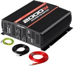 2000W Power Inverter 3 Ac Outlets 12V Dc To 110V Car With 2A Usb Por. Fixed Price $253.97.