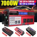 7000W Car Power Inverter Dc 12V To 110V/220V Ac Sine Wave Solar Converter Lcd. Fixed Price $29.99.