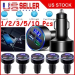 Car Charger With 4USB Type Voltage Display Digital Monitor 12/24V For Phone. Fixed Price $10.65.
