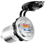 Bluefire Upgraded Aluminum Alloy Fast Charging 3.0 Usb Charger Socket Silver. Fixed Price $19.94.