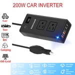 200W Car Power Inverter, 12V To 110V, Adapter With Dual Usb And Type-c. Fixed Price $25.49.