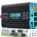 3000 Watt Pure Sine Wave Inverter 12V Dc To 120V Ac For Rv, Truck, Solar, Hom.... Fixed Price $127.20.