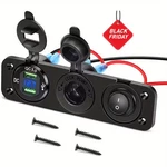 4 In Panel Dual Usb Socket Charger Led VOLTMETER+12V Power Outlet Car Boat. Fixed Price $15.99.