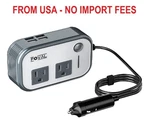 200W Car Power Inverter, Foval 12V Dc To 110V Ac With 4 Usb Ports. Fixed Price $29.97.