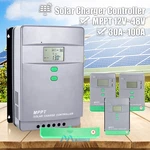 30A 50A 60A 100A Mppt Solar Charge Controller 48V/36V/24V/12V Pv Regulator Lcd. Fixed Price $152.99.