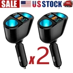 Outlet 12V Dual Usb Car Cigarette Lighter Socket Splitter Power Adapter Charger. Fixed Price $11.86.