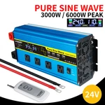 3000W 6000W 24V To 110V Pure Sine Wave Power Inverter Converter With Led Remote. Fixed Price $189.99.