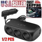 Car Cigarette Lighter Dual Usb Charger 3 Way Socket Splitter Dc 12/24 V Adapter. Fixed Price $14.99.