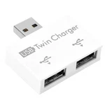 Ashata Mini Hub USB2.0 Male To 2-PORT Twin Charger Splitter Adapter White. Fixed Price $13.46.
