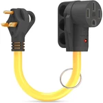 Open Box - Rv 30AMP To 50AMP Female Power Cord Plug Adapter 30M/50F Cable. Fixed Price $12.97.