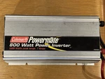 Coleman Powermate Watt Inverter (1600W Peak, 7 Amps) PMP800, 2 Sockets. Fixed Price $34.00.