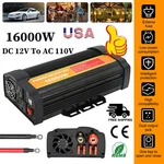 7000W 16000W Car Power Inverter Dc 12V To Ac 110V Home Rv Solar Converter Lcd. Fixed Price $109.69.