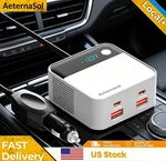 200W Car Power Inverter, 12V To 110V 120V, Adapter 2AC 2USB Peak 400W Rv. Fixed Price $13.99.