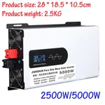 5000W 8000W 12000W Off Grid Inverter Pure Sine Wave 12V 24V 48V 72V 110V Solar. Fixed Price $172.99.