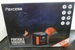 Paxcess Portable Camping Generator 330W/78000MAH Power Station Battery, New. Fixed Price $146.00.