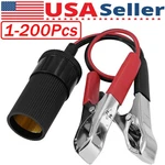 Car Battery Alligator Clamp Cable Clip Cigarette Lighter Adapter Socket 12V Lot. Fixed Price $45.36.