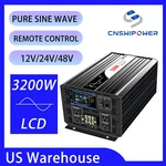 High Quality Pure Sine Wave Power Inverter 3200W 12V/24V/48V Dc To 120V Ac 3000W. Fixed Price $288.00.