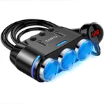 Yantu Cigarette Lighter Adapter & Splitter With 150W 3-SOCKETS Led Ambient .... Fixed Price $24.97.