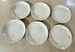 Mikasa Aries 8262 Fine China Fruit Dessert Bowls Set Of Silver Wheat Japan. Fixed Price $30.00.