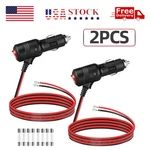 2PCS 12-24V Fused Led Car Cigarette Lighter Plug Socket Cable Adapter W/ Switch. Fixed Price $12.95.