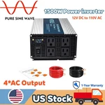Wzrelb 1500W Pure Sine Wave Inverter Dc 36V To Ac 110V 120V With 4 Outlets Camp. Fixed Price $124.00.