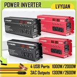 2600W 2000W Power Inverter 4USB 12V To 110V (3+1)AC Car Converter Charger Boat. Fixed Price $53.99.