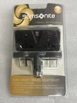 Samsonite Travel Dual Socket Adapter Plug Kit With Pouch 44844-1041 Black. Fixed Price $10.00.