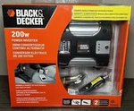 *open Box* Black & Decker Power Inverter Model PI200AB 1.74 Amps - 12V Dc Cable. Fixed Price $32.99.