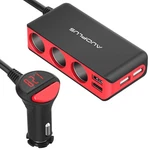 Auoplus 120W 3 Socket Cigarette Lighter Splitter Car 4 Usb Ports, BLACK+RED-1. Fixed Price $30.29.
