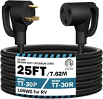 25FT Rv Extension Cord Amp, Power Nema TT-30P Male To. Fixed Price $60.95.